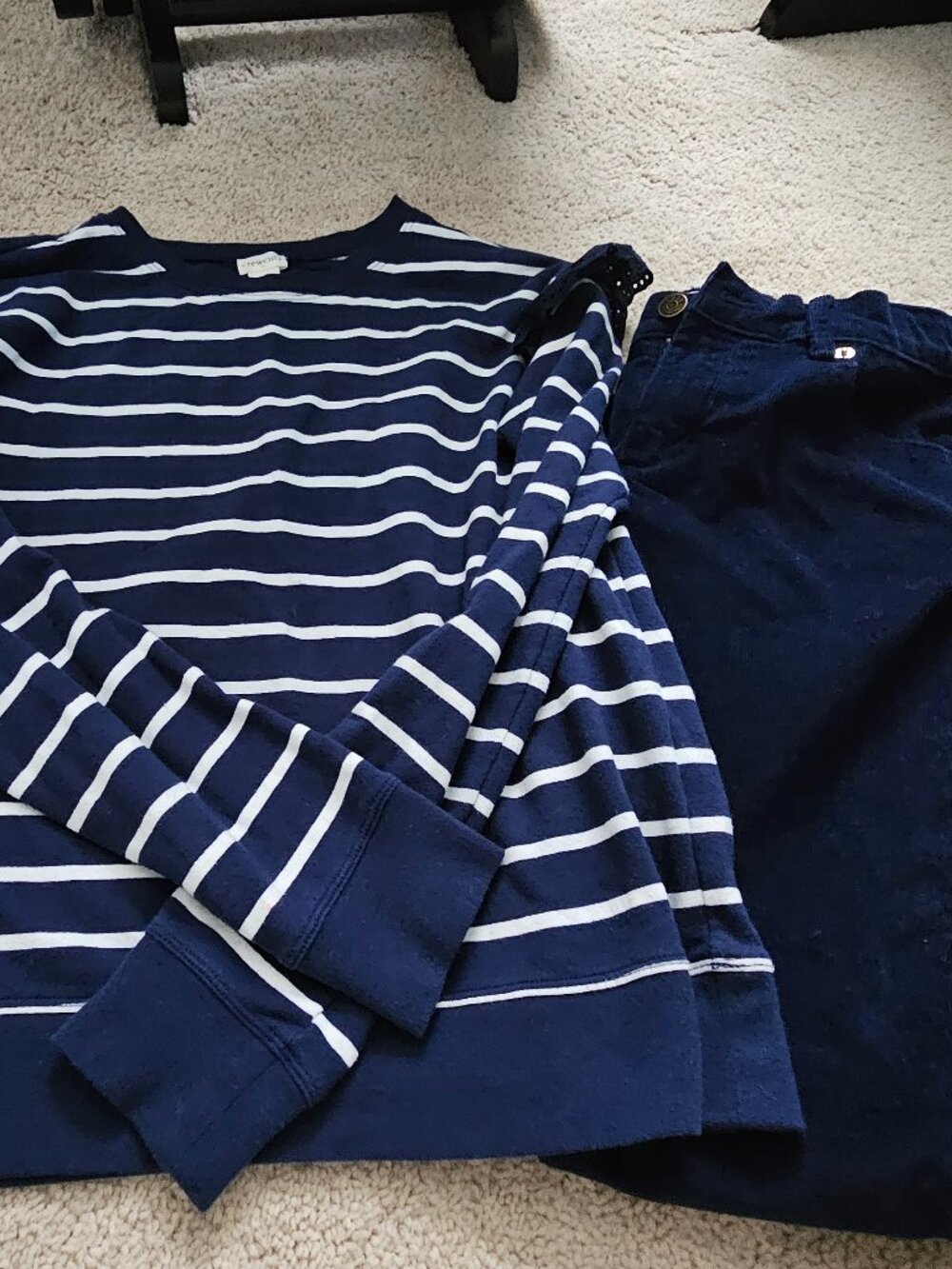 Navy Crew Cuts Outfit for Girl